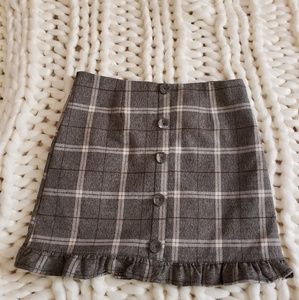 2 for $15/NWOT ruffled Plaid Boutique Skirt